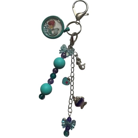 Ariel (Disney) charm 3 piece set. Necklace, bracelet & back pack Charm Brand New - Picture 3 of 9